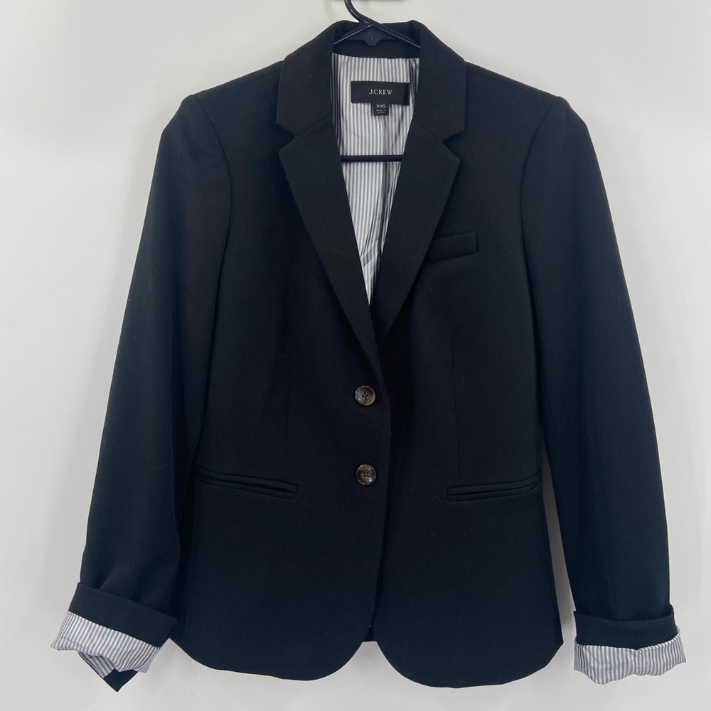NWOT J.CREW Schoolboy Jacket Blazer Black Two Button
Notch Lapel Classic XXS